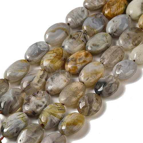 Natural Bamboo Leaf Agate Beads Strands G-NH0014-B01-01-1