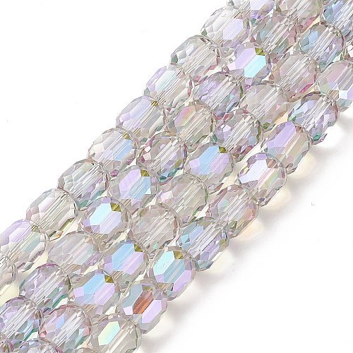 Electroplate Opaque Glass Beads GLAA-F108-10A-11-1