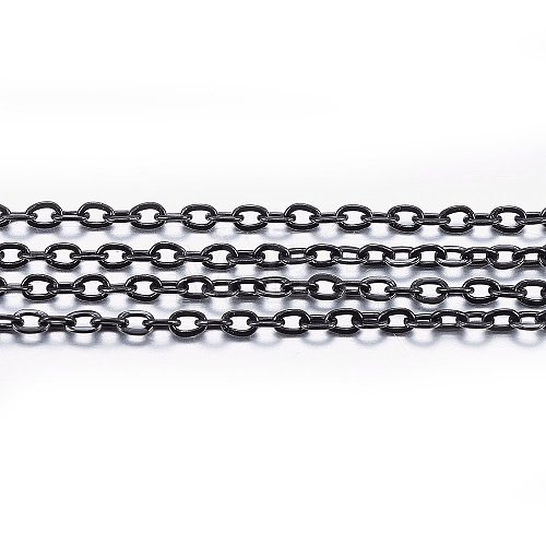 3.28 Feet Handmade 304 Stainless Steel Cable Chains X-STAS-P213-05B-01-1