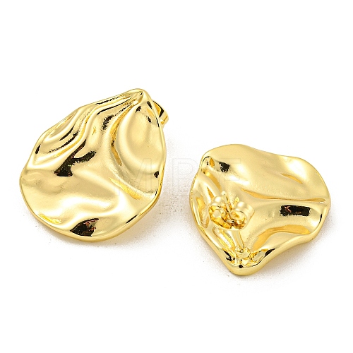 Rack Plating Brass Stud Earrings EJEW-M247-31B-G-1