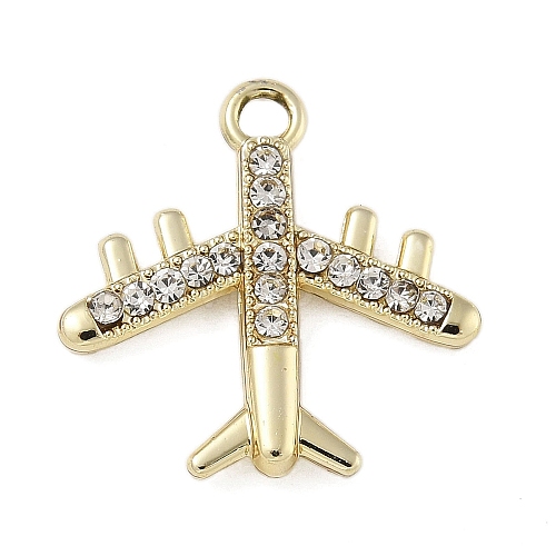 Alloy Rhinestone Pendants PALLOY-P308-13KCG-1