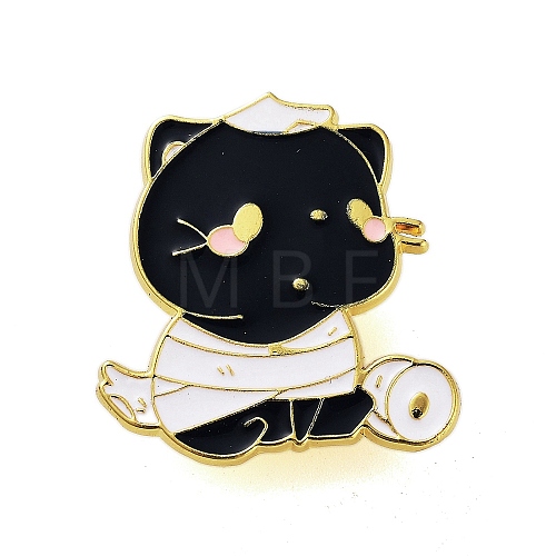 Halloween Theme Golden Alloy Brooches JEWB-U002-06A-1