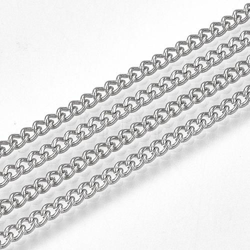 Tarnish Resistant 304 Stainless Steel Curb Chains CHS-S005-02-1