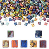 40G 8 Colors 2-Hole Baking Paint Glass Seed Beads SEED-TA0001-71-1