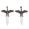 Natural & Synthetic Mixed Stone Faceted Pointed Bullet Shaped Big Pendants G-T145-01R-3