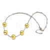 Rack Plating Brass Bib Necklaces for Women NJEW-C059-09G-05-1