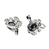 Natural Snowflake Obsidian Pendants G-I374-A-P03-2