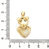 Rack Plating Brass Micro Pave Clear Cubic Zirconia Pendants KK-M309-39E-G-3