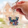 6Pcs Butterfly DIY Diamond Painting Keychain Kit PW-WG89143-01-3