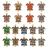  32pcs 8 colors Printed Alloy Connector Charms ENAM-TA0001-57-9