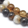 Natural Striped Agate/Banded Agate Beads Strands G-I254-03A-01-3