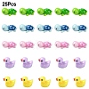 25Pcs 5 Styles Mini Tortoise & Duck Resin Display Decorations RESI-YW0001-61-2