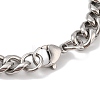 Ion Plating(IP) 304 Stainless Steel Anchor Link Chain Bracelets for Men BJEW-B096-42AS-3