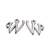 Gunmetal Plated Alloy Letter Pendants LS-PALLOY-J718-01B-W-1