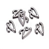 Gunmetal Plated Alloy Letter Pendants LS-PALLOY-J718-01B-V-2