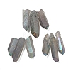 Electroplated Natural Quartz Crystal Graduated Beads Strands G-P315-A21-1