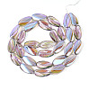 Electroplate Transparent Glass Beads Strands EGLA-N055-02F-2