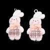 Flocking Opaque Resin Pendants RESI-P053-04A-P-1