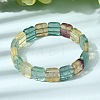 Natural Fluorite Beaded Stretch Bracelets for Women Men BJEW-D461-02C-4