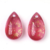 Transparent Spray Painted Glass Charms GLAA-T017-02-A05-2