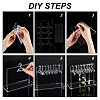   4 Sets 4 Colors Acrylic Earring Display Stands EDIS-PH0001-70-4