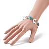Synthetic Turquoise(Dyed) Turtle Link Bracelets BJEW-JB09195-01-3