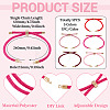 5Pcs 5 Colors Polyester Cord Bracelet Making MAK-TA0001-40-4