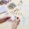 68Pcs Angel Glass & Alloy Pendant Decorations HJEW-UN00132-4