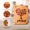 Wooden Commemorative Cards Book WOOD-WH0045-04-3