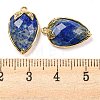 Natural Lapis Lazuli Faceted Pendants G-M431-06G-04-3