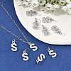 SHEGRACE Brass Micro Pave Clear Cubic Zirconia Pendants XGRQ29910-394P-S-5