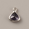 Faceted Glass Pendants GLAA-WH0030-13P-02-1