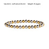 Hip-pop Style Waterproof Stainless Steel Beads Stretch Bracelets for Women Men CT0530-3-1