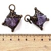 Natural Amethyst Merkaba Star Pendants G-C144-01R-06-3