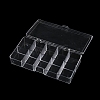 10 Grids Plastic Bead Containers with Cover CON-K002-03E-3