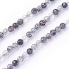 Natural Black Rutilated Quartz Beads Strands G-F619-10B-3mm-1