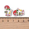 Printed Schima Wood Beads WD-CBA91F0-09-3