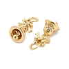 Brass Micro Pave Cubic Zirconia Pendants KK-Z127-01G-2
