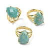 Brass Cuff Open Rings RJEW-D347-04G-12-4