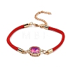 12Pcs 12 Colors Polyester Bracelets BJEW-P340-10G-2