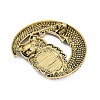 Owl with Moon Alloy Rhinestone Brooches for Backpack Clothes PALLOY-D361-19G-2