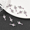 SHEGRACE Brass Micro Pave Cubic Zirconia Pendants XGRQ1U118-381P-4