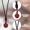 6Pcs 6 Style Gemstone Pendant Necklaces NJEW-AN0001-34-3