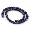 Synthetic Blue Goldstone Beads Strands X-G-Q462-6mm-28-2