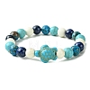 Summer Beach Turtle Dyed Synthetic Turquoise Bracelets BJEW-JB10896-01-1