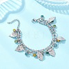 Leaf 304 Stainless Steel Figaro & Ball Chains Double Layers Bracelets BJEW-JB13177-02-1