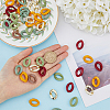 100Pcs 5 Colors Opaque Acrylic Linking Rings FIND-FH0006-20-3