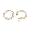 Brass with Transparent Resin Hoop Earrings EJEW-Q391-27G-3