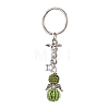 Alloy with Glass Seed Beads Keychain KEYC-MZ00010-05-1