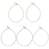 Summer Star Shell Pearl & Ombre Effect Dyed Glass Beaded Necklaces for Women NJEW-JN06051-2